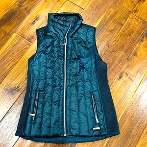 Green puffer vest